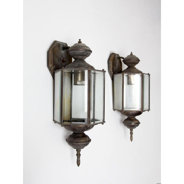 Vintage Outdoor Wall Lantern Sconces - a Pair For Sale - Image 6 of 11