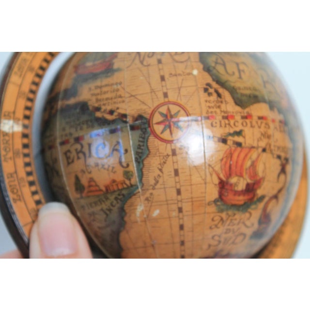 Vintage Italian World Desk Globe For Sale - Image 10 of 15