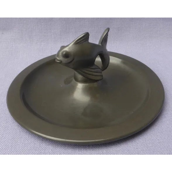 Art Deco Just Andersen Danish Pewter Fish Dish For Sale - Image 3 of 6