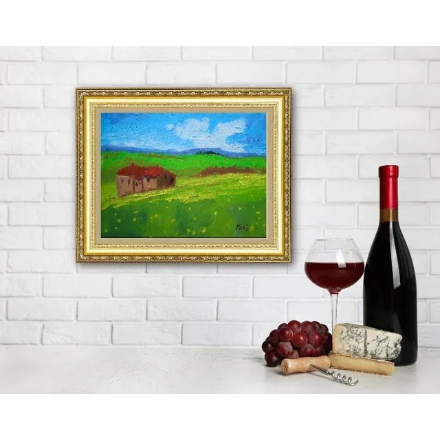 Modern Tuscany Landscape Oil Painting For Sale In Reno/Lake Tahoe - Image 6 of 6