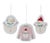 Ceramic Snowman Ornament Set of 12 For Sale