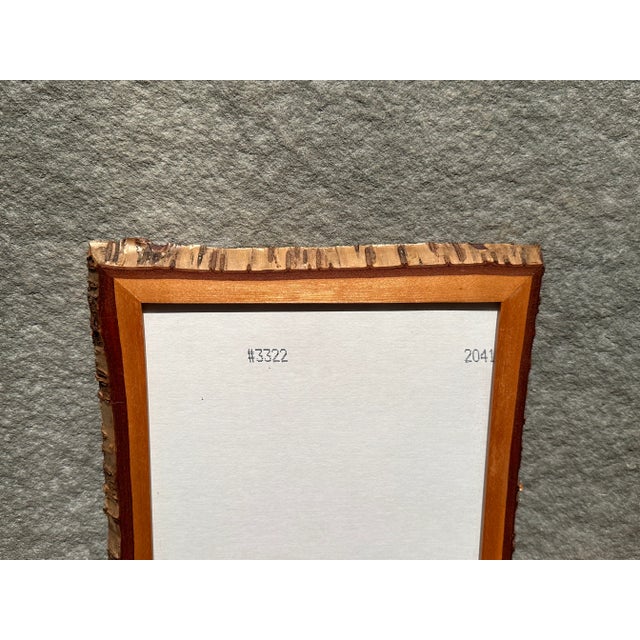 American 1990s Hand-Made Live Edge Birchwood Picture Frame For Sale - Image 3 of 8