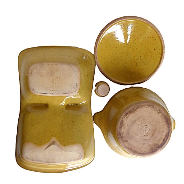 1950s 1956 Glidden Pottery Set, Sergio Dello Strologo / Fong Chow, Alfred Buffetware - 3 pcs For Sale - Image 5 of 13