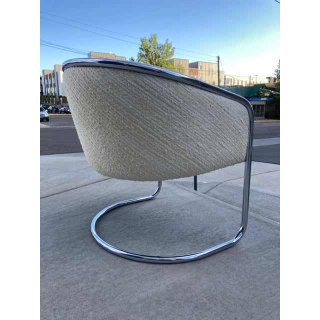 Thonet Club Tub Chrome Cantilever Lounge Chair Anton Lorenz for Thonet For Sale - Image 10 of 13