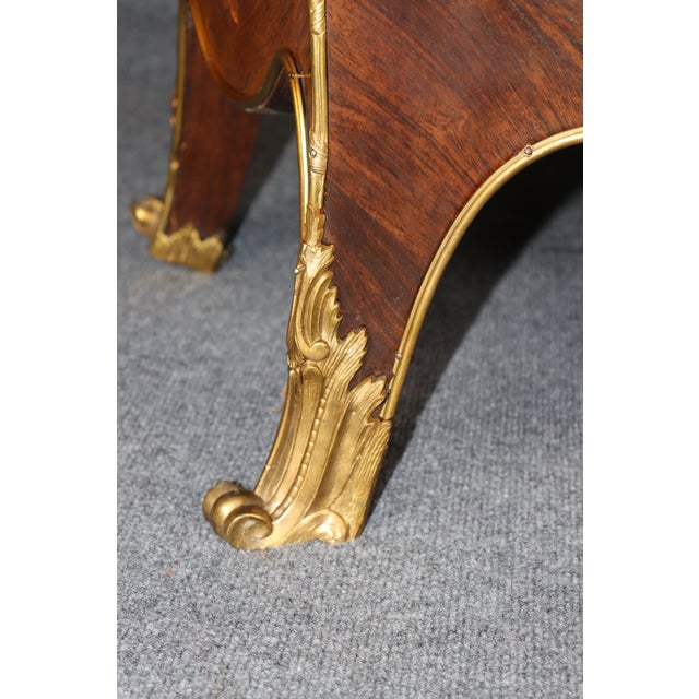 19th C French Louis XV Style Ormolu Mounted Marble Top Cabinet by Droward For Sale - Image 11 of 17