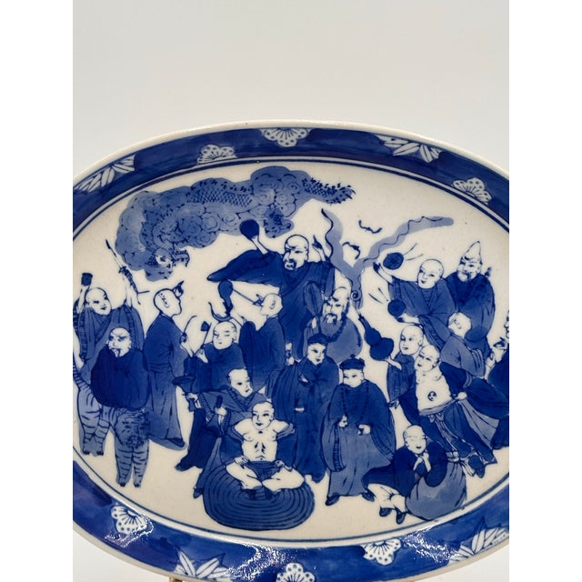 19th Century Blue and White Chinese Export Platter For Sale In New York - Image 6 of 10
