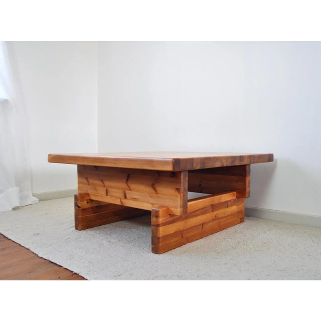 Large coffee table in Swedish pine attributed to Roland Wilhelmsson and probably produced by Karl Andersson and Söner AB,...