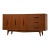 1960s Refinished Walnut 65” Credenza by Young Manufacturing For Sale