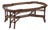 Vintage Bamboo-Style Glass Coffee Table For Sale