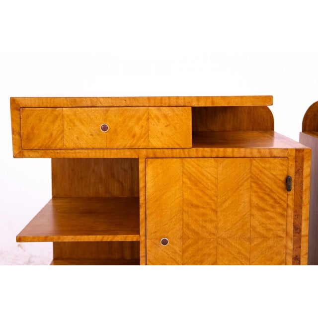 Vintage Polish Art Deco Nightstands, 1930s, Set of 2 For Sale - Image 11 of 15