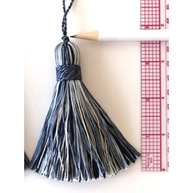 2020s Petite Blue Tassels - a Pair For Sale - Image 5 of 13