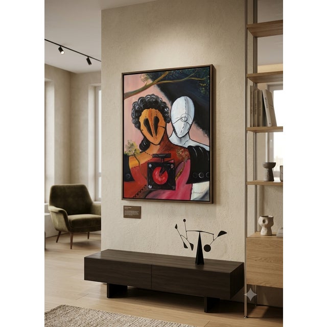 Paint Tetiana Andriyovych Soulful Resilience in Portraiture Original Oil Painting For Sale - Image 7 of 7