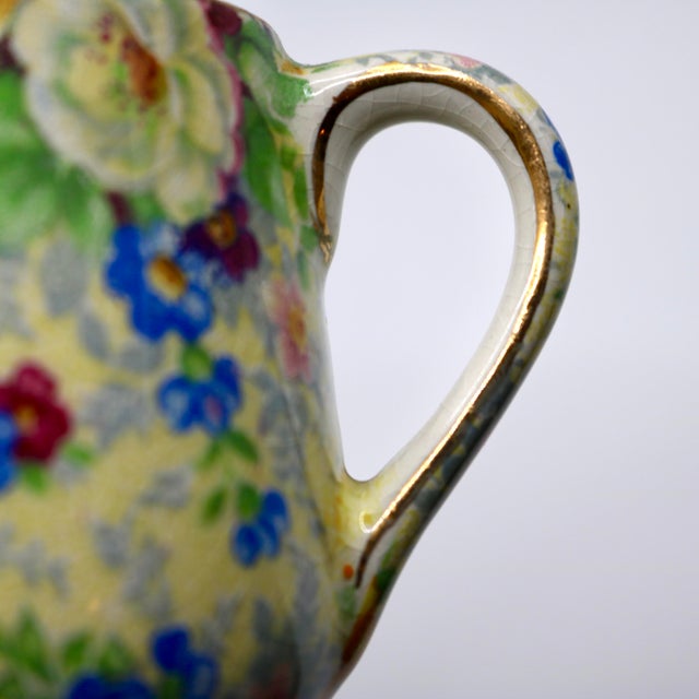 Ceramic 1940s English Chintz Cream Jug - Lord Nelson Ware "Rose Time" For Sale - Image 7 of 9