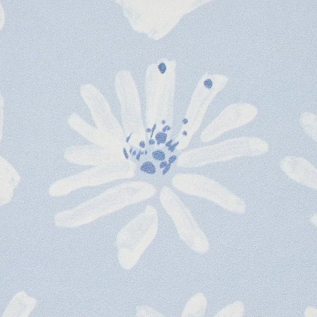 Mid-Century Modern Sample - Schumacher X Caroline Z Hurley Meadow Rock Wallpaper in Sky For Sale - Image 3 of 5