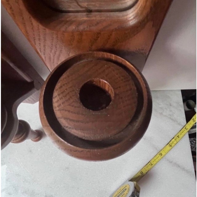 Vintage Wooden Wall Candle Holders With Mirrors Set of 2 For Sale - Image 9 of 9