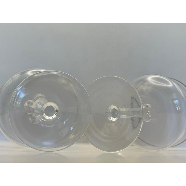 1970’s Silver Rimmed Champagne Saucers- A Pair For Sale - Image 10 of 10