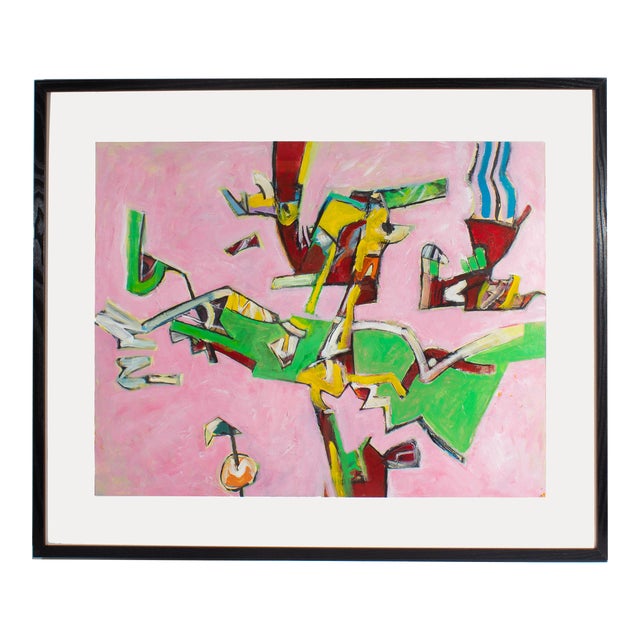 Abstract Mixed Media Painting by James L. Bruch For Sale