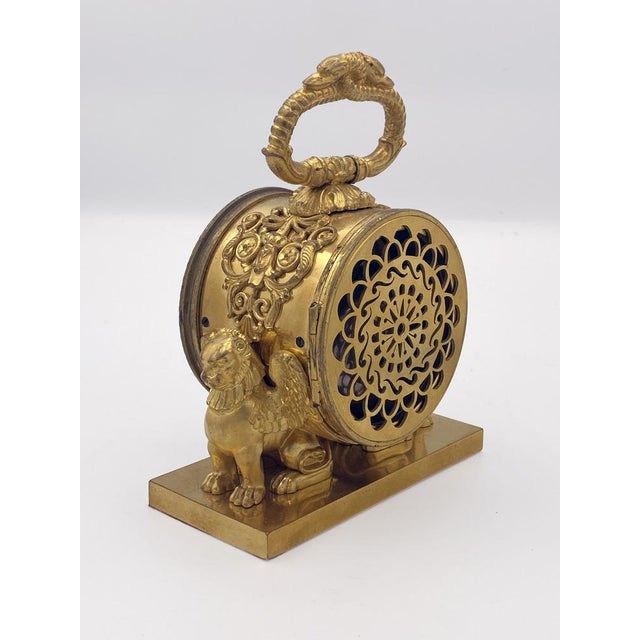 Charles X Travel Officer's Pendule Clock in Gilded Bronze by Le Roy For Sale - Image 12 of 16