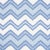 Sample - Schumacher Chevron Ikat Fabric in Blue For Sale