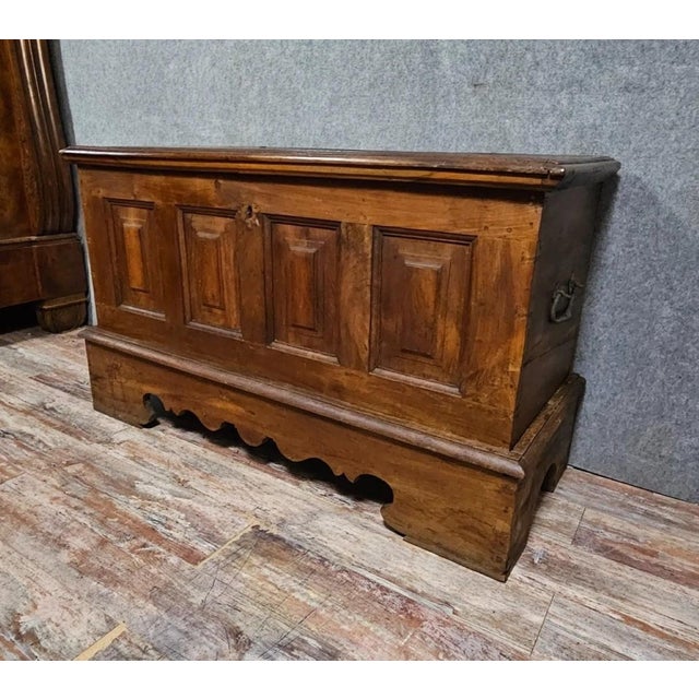 Large Antique Walnut Chest, 1700s For Sale - Image 4 of 9
