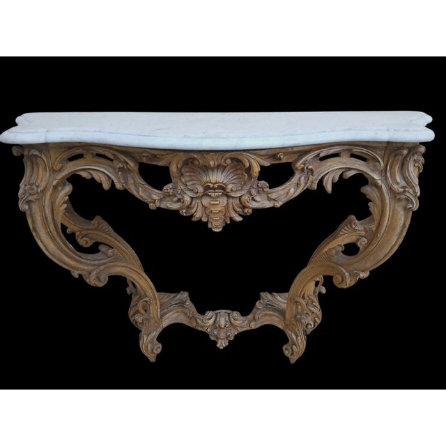 Pickled Louis XV Console Table For Sale - Image 9 of 9