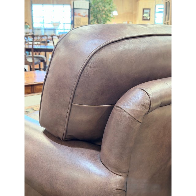Early 21st Century Hancock & Moore City Kip Mocha Leather Sofa For Sale - Image 5 of 10