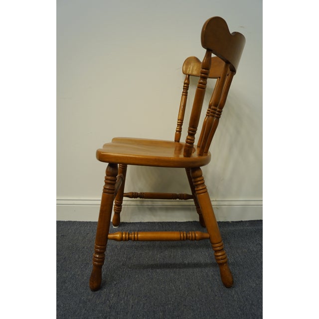 Late 20th Century Tell City Furniture Solid Hard Rock Maple Colonial Early American Dining Side Chair – Andover Finish For Sale - Image 5 of 7