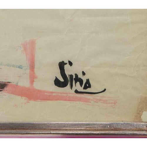Sirio Pellegrini, Worker, 1960s, Watercolor, Framed For Sale - Image 4 of 6
