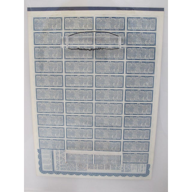 Chinese Government 1913 Reorganization Gold Loan Bond W/ Coupons 5% £100 Framed For Sale - Image 10 of 10
