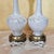 Mid 20th Century Pair of Vintage White Crackle-Glaze Table Lamps With Pleated Shades – 35” For Sale - Image 10 of 18