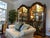 Wood Beautiful Vintage Labeled Henredon Tuscan Style Large Scrolled Iron Door Curio Cabinets For Sale - Image 7 of 9