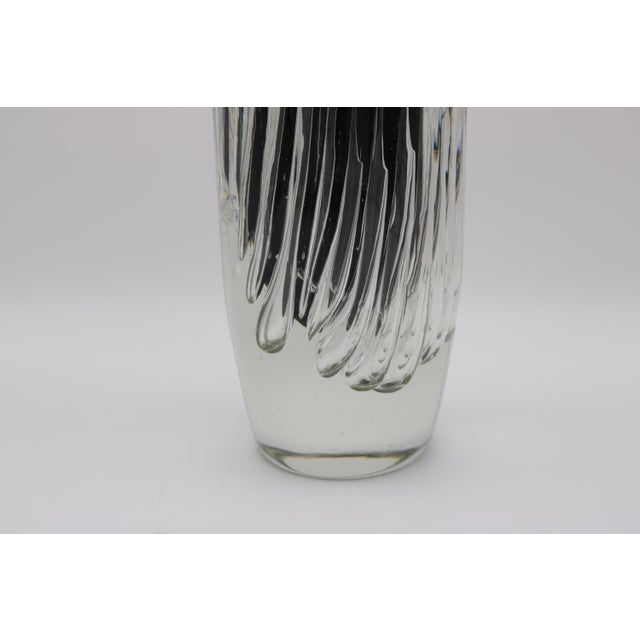Transparent 1960s Tall Murano Art Glass Vase by Paolo Venini For Sale - Image 8 of 18