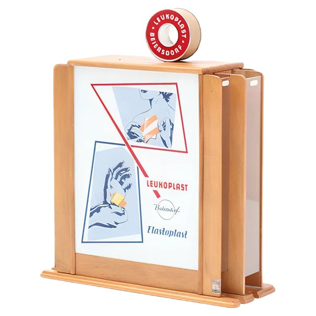 Mid-Century Modern Advertising Cabinet from Leukoplast Beiersdorf, 1950s For Sale