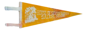 Vintage House of Seven Gables Salem Mass Felt Flag