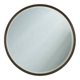 Contemporary Dark Modern Round Mirror For Sale