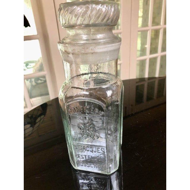 Belgian Glass Embossed Confectionary Jar For Sale - Image 10 of 13