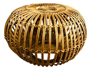 Large Bamboo Lobster Pot Ottoman by Franco Albini