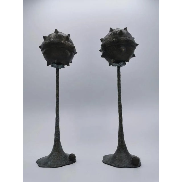 Primus Small Candlesticks by Emanuele Colombi, Set of 2 For Sale - Image 4 of 6