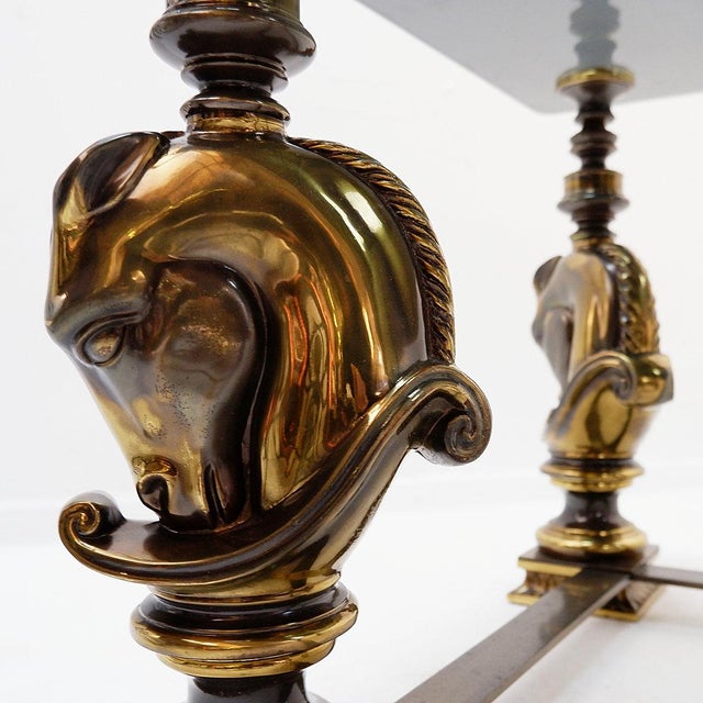 Hollywood Regency - Vintage - Design Measures : 120x60cm H:40,5cm Material : Bronze - smoked Glass This piece is designed...