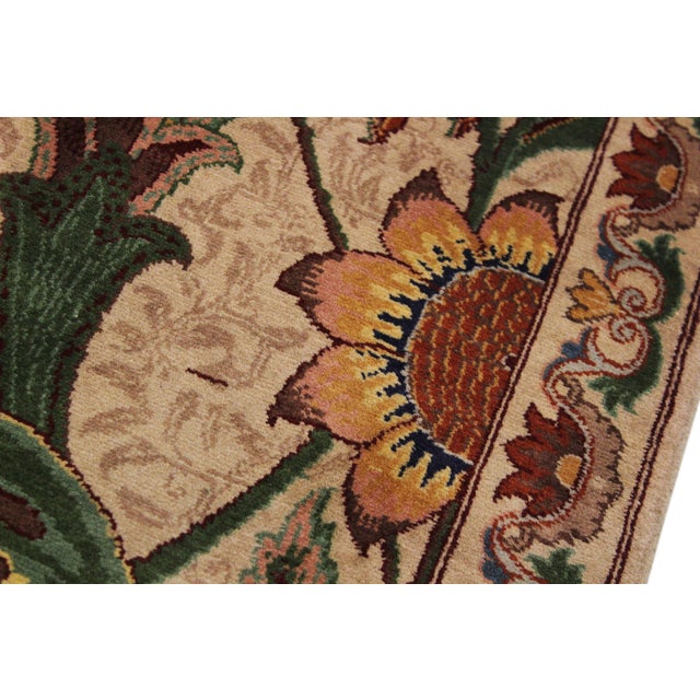 1990s Beautiful 1990's Pak-Persian Beige/Green Wool Rug - 2'0'' X 3'2'' For Sale - Image 5 of 9