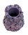 2000 - 2009 Pair of Vintage Italian Encrusted Floral Ceramic Vases in Dusty Lavender For Sale - Image 5 of 12