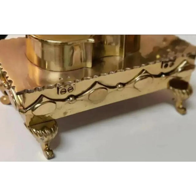 Vintage Large Brass Hinged Violin Storage Box For Sale - Image 11 of 12