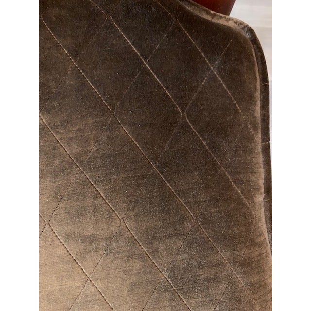 Custom French Louis XV–Style Bergère Armchair — Hand-Carved Walnut Frame & Bentley Churchill Woven Fabric For Sale - Image 9 of 9