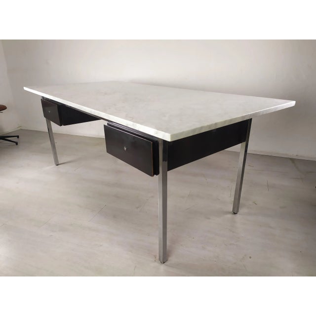 Marble Desk attributed to Florence Knoll Bassett for Knoll Inc. / Knoll International For Sale - Image 3 of 18