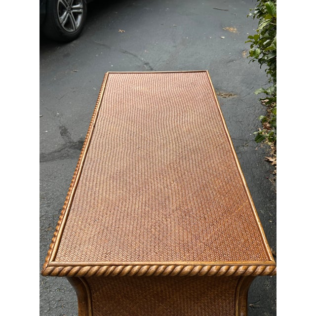 Boho Chic Handsome Seagrass and Rattan Dresser For Sale - Image 3 of 11