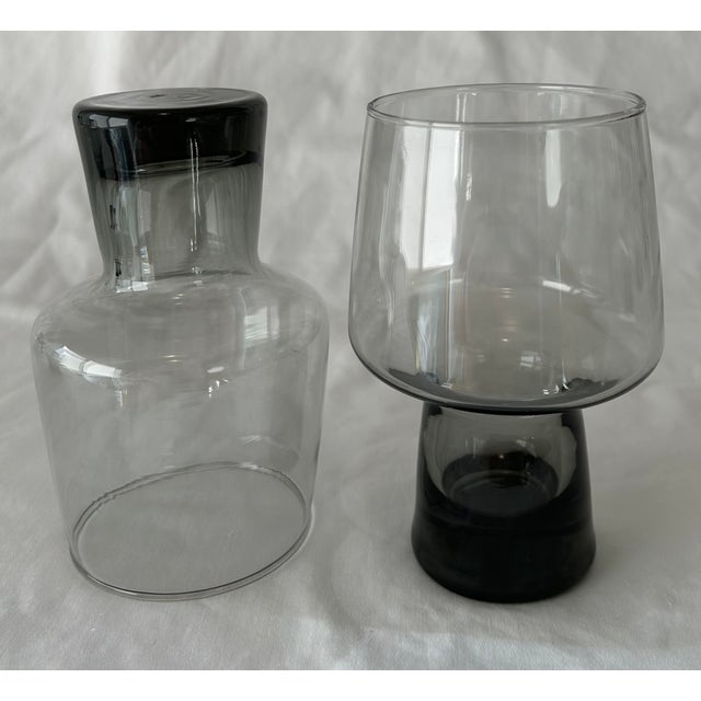 Libbey Glass Co. 1970s Brutalist Smoked Grey Drinking Glasses by Libbey- Set of 10 For Sale - Image 4 of 11