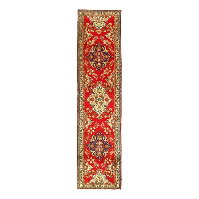 1970s Fine Hand Knotted Persian Vintage Tabriz Runner For Sale - Image 4 of 4