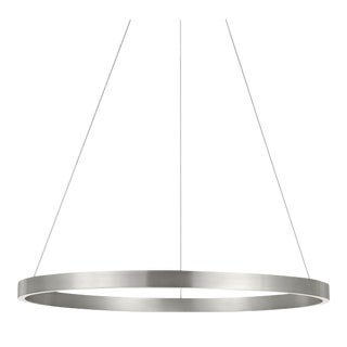 Visual Comfort Modern Fiama 30 Suspension LED Satin Nickel For Sale