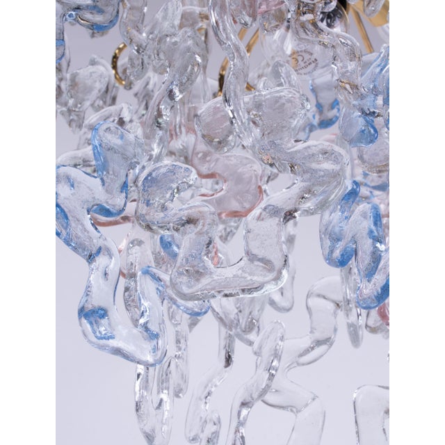 Murano Glass Flush Mount in Glass and Brass from Kalmar, 1960s For Sale - Image 9 of 16