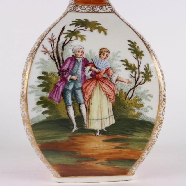 Dresden Porcelain Vases, Set of 2 For Sale - Image 5 of 16